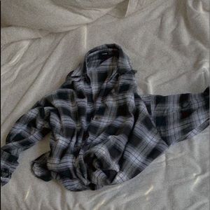 Shein Crop top flannel!